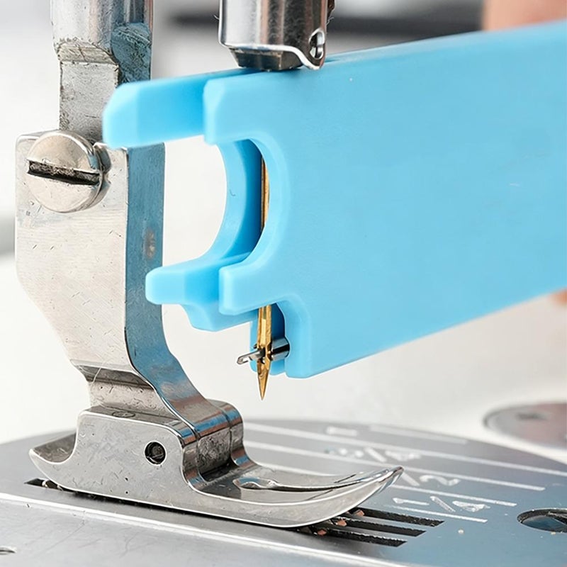 Sewing Machine Needle Threader Tool, Quick Threading Device with Alignment Guide Sewing Tool, Magnetic Back & Built-in Ruler Sewing Supplies, Multi-Function Needle Threader for Machine Sewing - Image 2